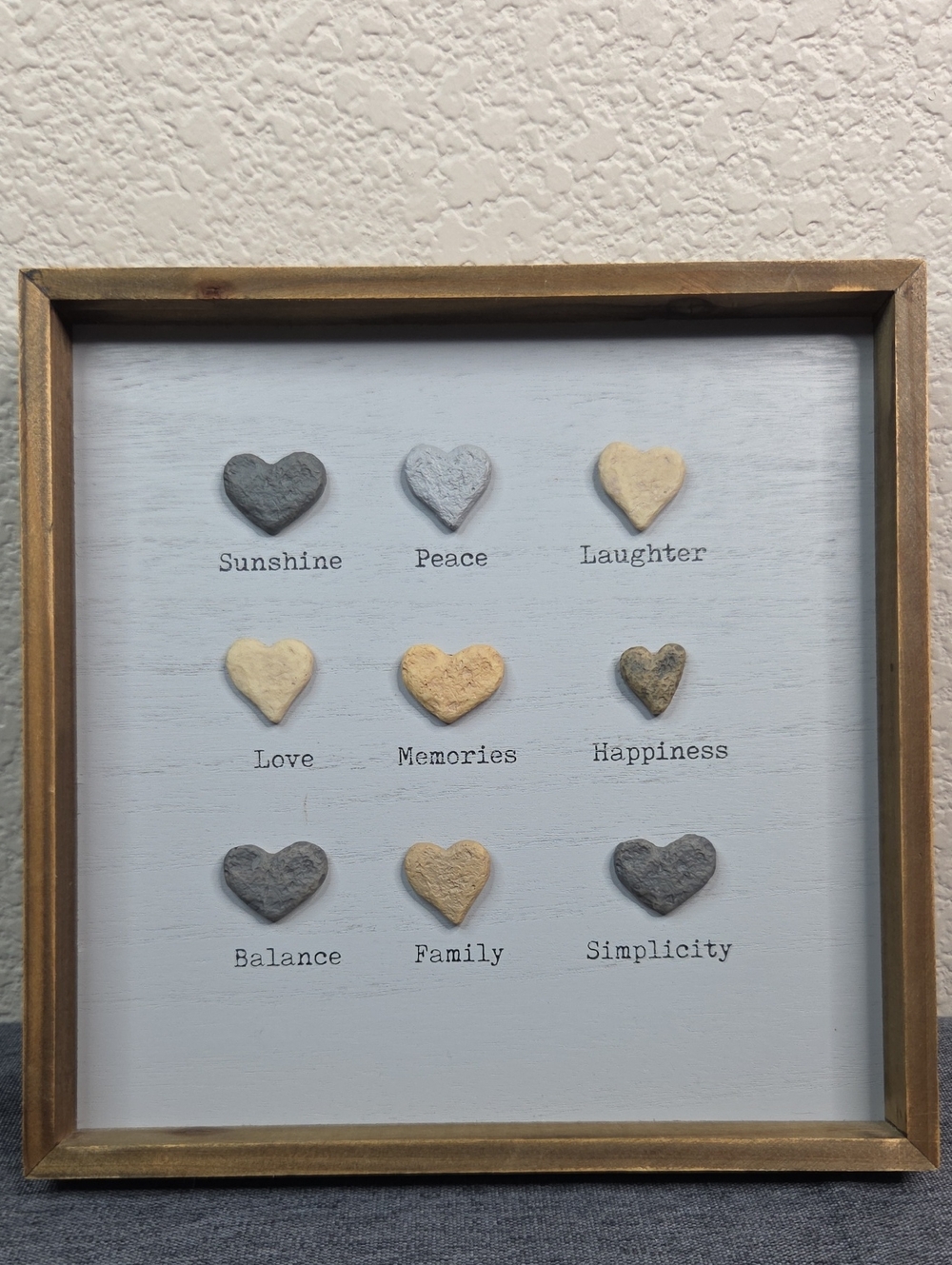 Framed Heart Sentiment Wall Art - Neutral Hearts - Home Accents